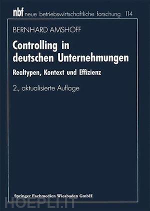 amshoff bernhard - controlling in deutschen unternehmungen