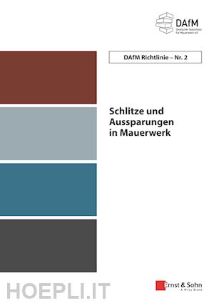 deutscher ausschuss f&uuml;r mauerwerk e.v. (curatore) - schlitze und aussparungen in mauerwerk