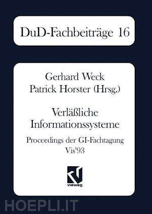 weck gerhard (curatore); horster patrick (curatore) - verläßliche informationssysteme