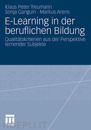 treumann klaus peter; ganguin sonja; arens markus - e-learning in der beruflichen bildung