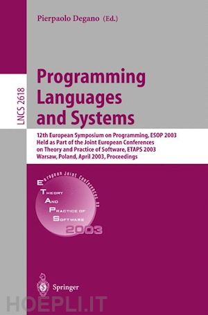 degano pierpaolo (curatore) - programming languages and systems