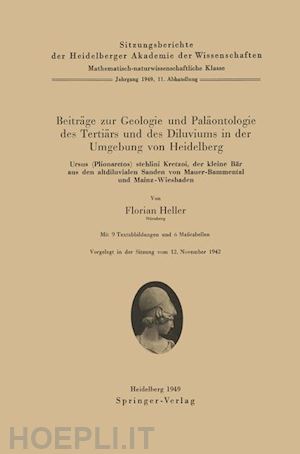 heller f. - beiträge zur geologie und paläontologie des tertiärs und des diluviums in der umgebung von heidelberg