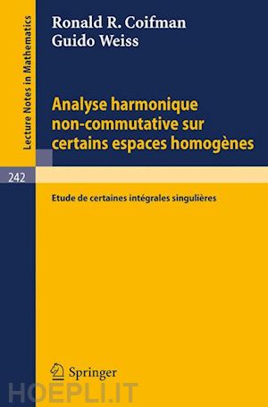 coifman r. r.; weiss g. - analyse harmonique non-commutative sur certains espaces homogènes