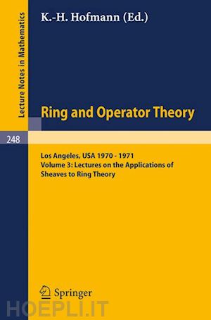 hofmann karl h. (curatore) - tulane university ring and operator theory year, 1970-1971