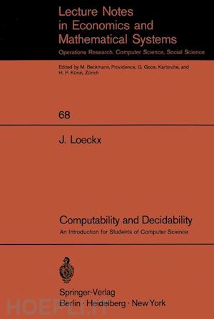 loeckx j. - computability and decidability