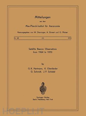 hartmann g. k.; oberländer k.; schmidt g.; schödel j. p. - satellite beacons observations from 1964 to 1970