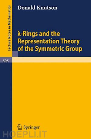 knutson donald - lambda-rings and the representation theory of the symmetric group