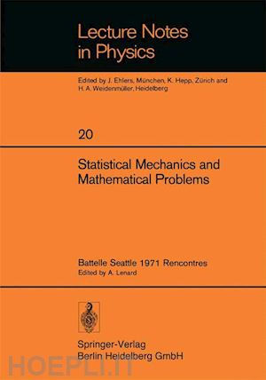 lenard a. (curatore) - statistical mechanics and mathematical problems