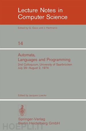 loeckx j. (curatore) - automata, languages and programming
