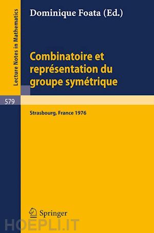 foata d. (curatore) - combinatoire et representation du groupe symetrique