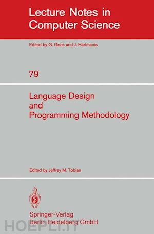 tobias j. m. (curatore) - language design and programming methodology