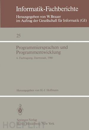 hoffmann h.-j. (curatore) - programmiersprachen und programmentwicklung