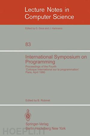 robinet b. (curatore) - international symposium on programming