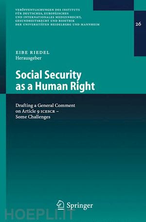 riedel eibe h. (curatore) - social security as a human right