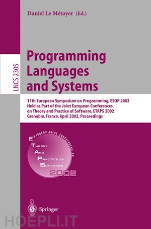 le metayer daniel (curatore) - programming languages and systems