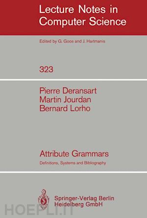 deransart pierre; jourdan martin; lorho bernard - attribute grammars