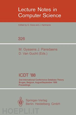 gyssens marc (curatore); paredaens jan (curatore); van gucht dirk (curatore) - icdt '88