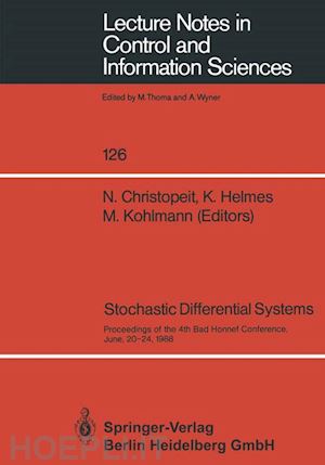 christopeit norbert (curatore); helmes kurt (curatore); kohlmann michael (curatore) - stochastic differential systems