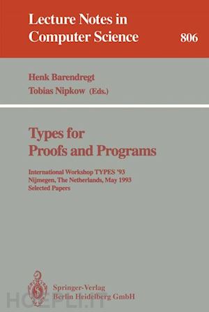 barendregt henk (curatore); nipkow tobias (curatore) - types for proofs and programs