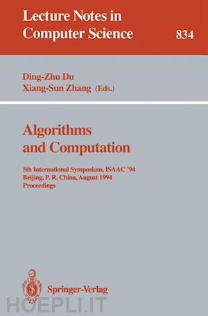 du ding-zhu (curatore); zhang xiang-sun (curatore) - algorithms and computation