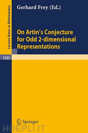 frey gerhard (curatore) - on artin's conjecture for odd 2-dimensional representations