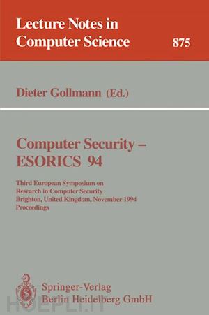 gollmann dieter (curatore) - computer security - esorics 94