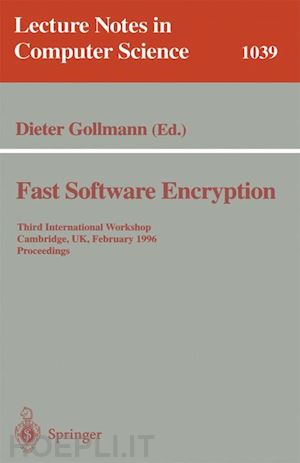 gollmann dieter (curatore) - fast software encryption