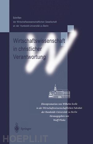 plinke wulff (curatore) - wirtschaftswissenschaft in christlicher verantwortung