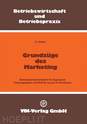 ahlert dieter; vormbaum herbert (curatore) - grundzüge des marketing