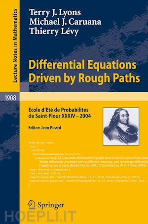 lyons terry j.; caruana michael j.; lévy thierry - differential equations driven by rough paths