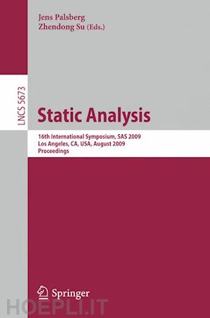 palsberg jens (curatore); su zhendong (curatore) - static analysis