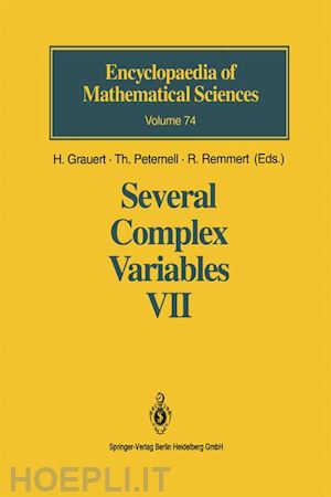 grauert h. (curatore); peternell thomas (curatore); remmert r. (curatore) - several complex variables vii