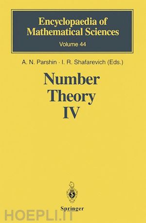 parshin a.n. (curatore); shafarevich i.r. (curatore) - number theory iv