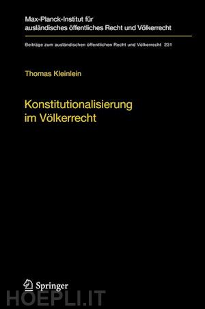 kleinlein thomas - konstitutionalisierung im völkerrecht