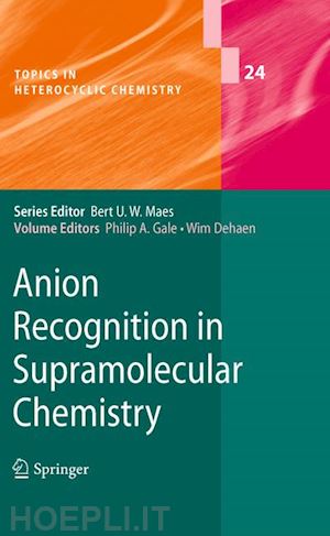 gale philip a. (curatore); dehaen wim (curatore) - anion recognition in supramolecular chemistry