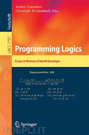 voronkov andrei (curatore); weidenbach christoph (curatore) - programming logics