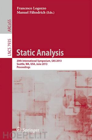 logozzo francesco (curatore); fähndrich manuel (curatore) - static analysis