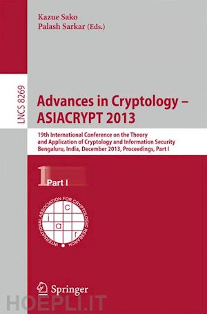 sako kazue (curatore); sarkar palash (curatore) - advances in cryptology - asiacrypt 2013