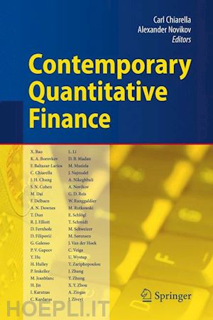 chiarella carl (curatore); novikov alexander (curatore) - contemporary quantitative finance