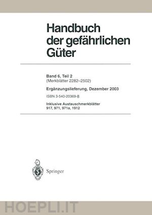 hommel günter (curatore) - handbuch der gefährlichen güter