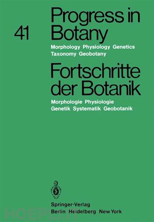 ellenberg heinz; esser karl; kubitzki klaus; schnepf eberhard; ziegler hubert - progress in botany / fortschritte der botanik