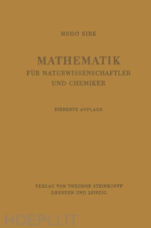 sirk hugo - mathematik für naturwissenschaftler und chemiker