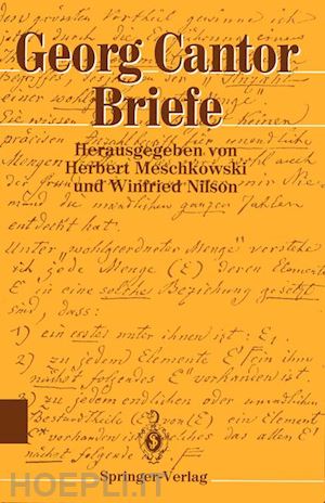 cantor georg; meschkowski herbert (curatore); nilson winfried (curatore) - briefe