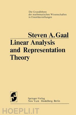 gaal steven a. - linear analysis and representation theory