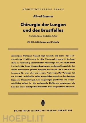 brunner alfred - chirurgie der lungen und des brustfelles