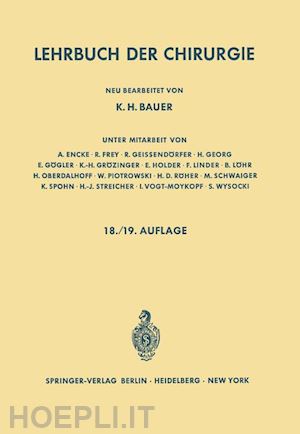 garre carl; stich rudolf; bauer karl h. - lehrbuch der chirurgie