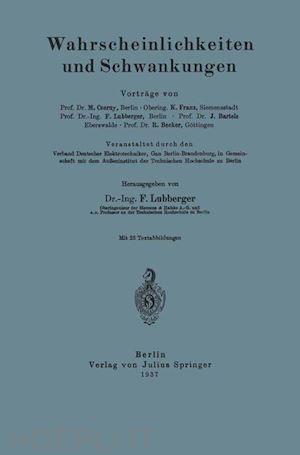 czerny marianus; franz k.; lubberger fritz; bartels j.; becker na; lubberger na - wahrscheinlichkeiten und schwankungen