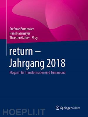 burgmaier stefanie (curatore); haarmeyer hans (curatore); garber thorsten (curatore) - return - jahrgang 2018