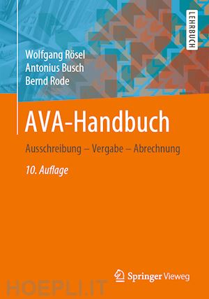 rösel wolfgang; busch antonius; rode bernd - ava-handbuch