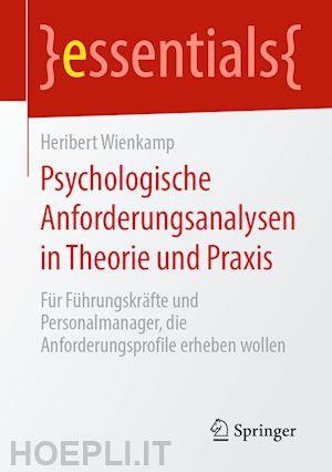 wienkamp heribert - psychologische anforderungsanalysen in theorie und praxis